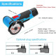 Mini Angle Grinder – Multifunction Electric Cutting, Grinding & Polishing Tool (Incl 2 Batteries)
