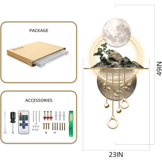 Modern 3 Dimensional Wall Lamp