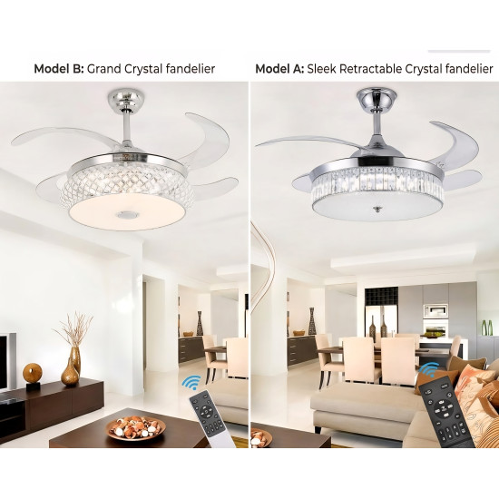Modern Comfort for Any Room – 3-in-1 Smart Ceiling Upgrade – Fan, LED Light & Bluetooth Speaker