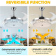 Modern Comfort for Any Room – 3-in-1 Smart Ceiling Upgrade – Fan, LED Light & Bluetooth Speaker