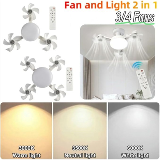 Modern drone-style ceiling fan 