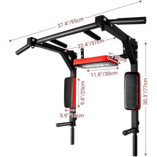 Multifunctional Wall Mounted Pull Up Bar Chin Up bar Dip Station for Indoor Home Gym Workout Multifunctional Wall Mounted Pull Up Bar Chin Up bar Dip Station for Indoor Home Gym Workout