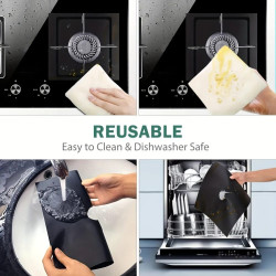 Keep Your Stove Clean & Spill-Free – Reusable Non-Stick Gas Stove Burner Covers
