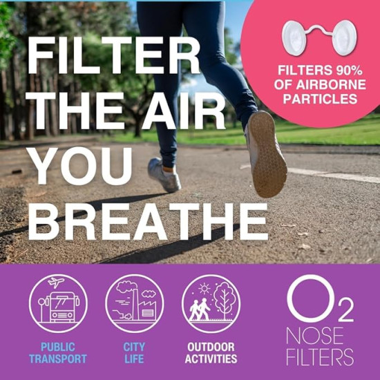 Stop Dust, Allergies, Smoke & Pollution – Invisible Nose Filters with 3M Filtration