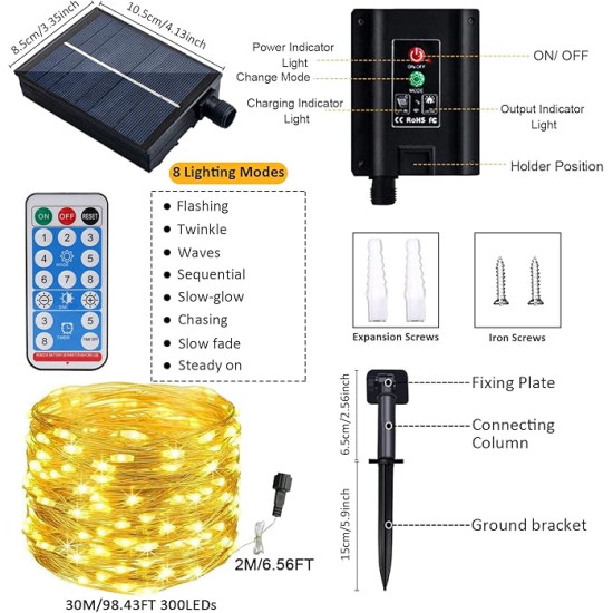 335 Ft Outdoor Solar Fairy Lights 335 Ft Outdoor Solar Fairy Lights