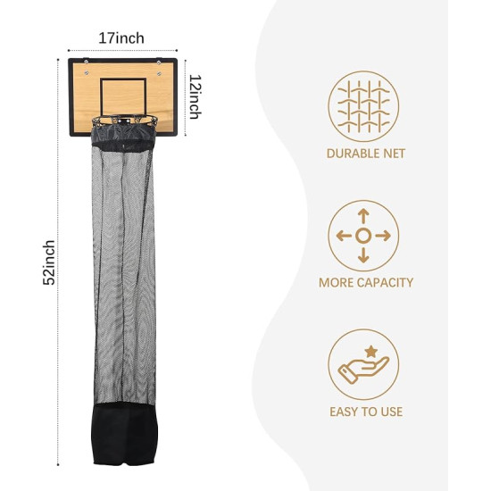 Over the Door Basketball Laundry Hamper with Hoop & Zipper – Space Saving Kids Laundry Basket for Bedroom, Dorm & Bathroom