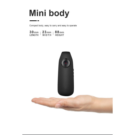 Mini Hidden Body Spy Camera (with 64gb)