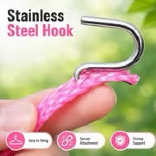 26ft Portable Adjustable Clothesline – Laundry Drying Rope with Hooks for Home, Travel & Camping (2pks)