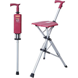 Support When Walking, Comfort When Resting – Foldable Cane Chair for Seniors