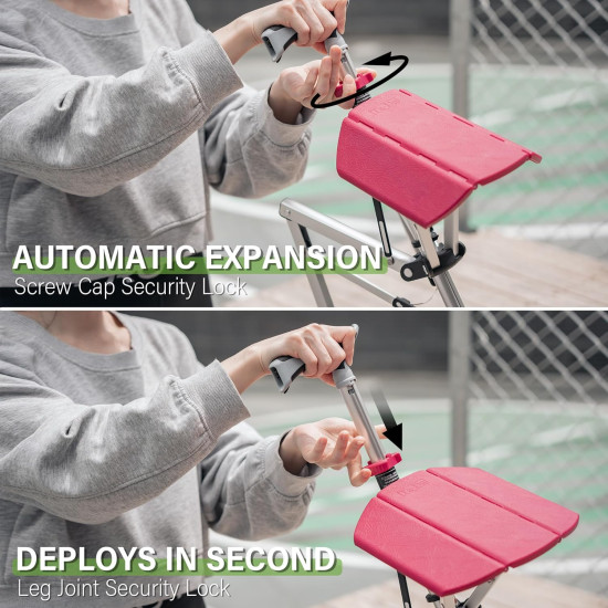 Support When Walking, Comfort When Resting – Foldable Cane Chair for Seniors