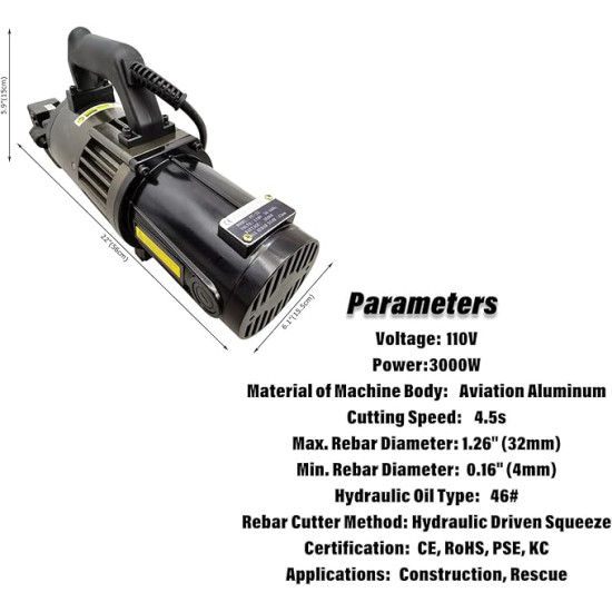 Portable Electric Rebar Cutter 