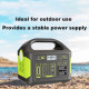 Portable Power Station 300W - Solar Powered Generator 110V Pure Sine Wave with AC Outlet, Solar Power Bank for Home, Camping, Outdoor Use