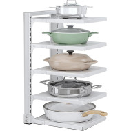 Maximize Cabinet Space – Adjustable Pots & Pans Organizer Rack