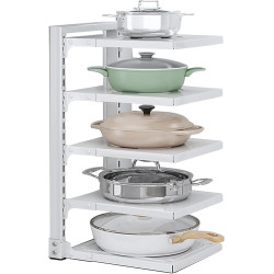Maximize Cabinet Space – Adjustable Pots & Pans Organizer Rack