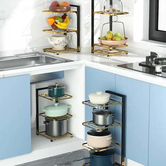 Maximize Cabinet Space – Adjustable Pots & Pans Organizer Rack