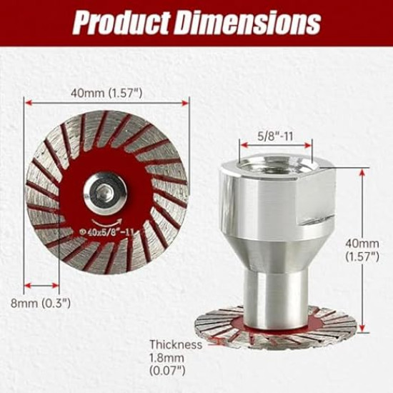Professional Diamond Saw Blade Set for Granite, Marble, Tile & Concrete – Precision Stone Cutting Discs (2pcs)