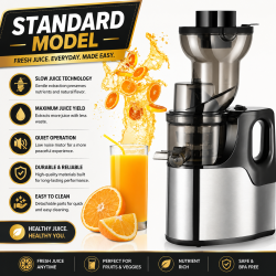 Make Fresh, Healthy Juice at Home – Cold Press Slow Juicer with Large Feed Chute