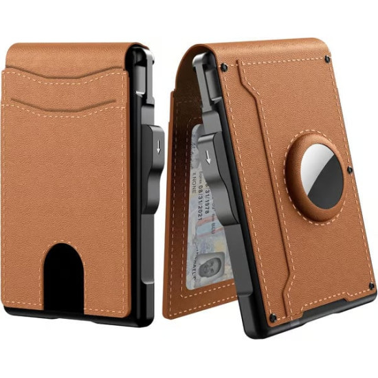 Slim, Secure & Built for Everyday Carry – Minimalist RfID Pop-Up Wallet for Men