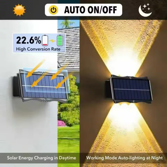 Light Up Your Outdoors in Style – Solar Wall Lights Multi-Color LED