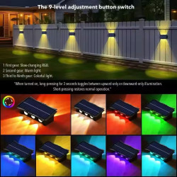 Light Up Your Outdoors in Style – Solar Wall Lights Multi-Color LED
