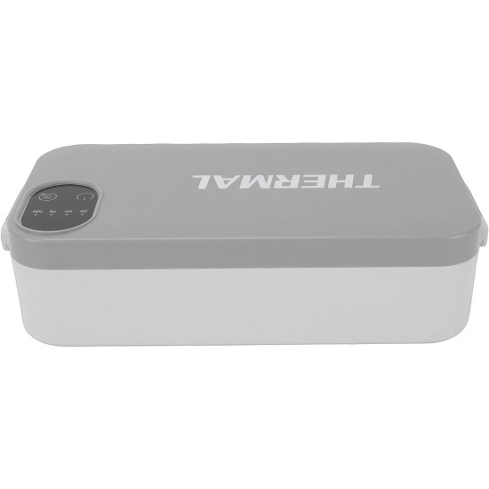 Rechargeable Heated Lunch Box - 304 Stainless Steel Electric Food Warmer with Digital Display I Perfect for Work, School, Car & Travel