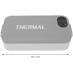 Rechargeable Heated Lunch Box - 304 Stainless Steel Electric Food Warmer with Digital Display I Perfect for Work, School, Car & Travel