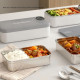 Rechargeable Heated Lunch Box - 304 Stainless Steel Electric Food Warmer with Digital Display I Perfect for Work, School, Car & Travel