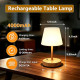 Rechargeable Waterproof Table Lamp – Cordless LED Touch Lamp with 3-Color Dimming & 4000mAh Battery