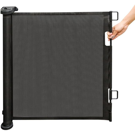 Retractable Baby Safety Gate Child & Pet Safety Gate for Stairs, Doorways & Hallways