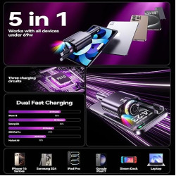 Retractable Car Charger with Starlight