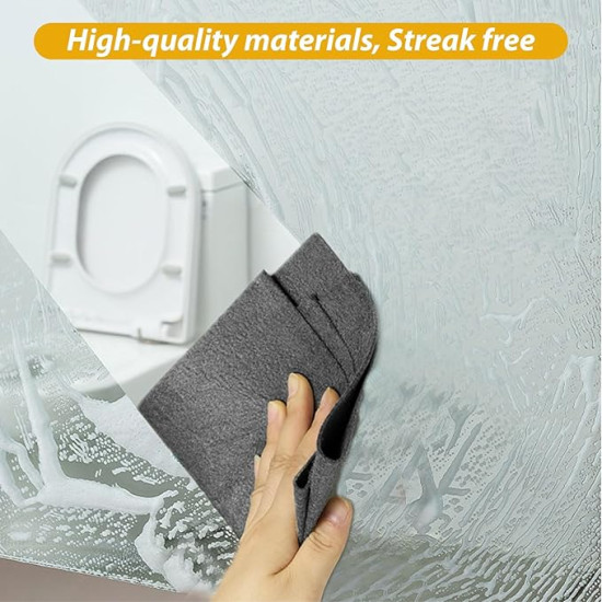 Reusable Lint-Free Microfiber Cleaning Cloth for Glass, Mirrors, Windows & Cars