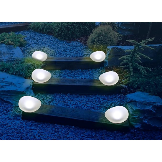 Solar LED Decorative Stones (6inches)
