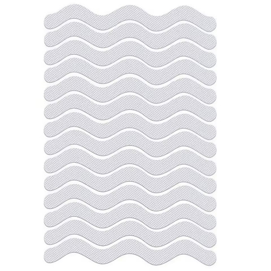 S-Shaped Self-Adhesive Anti-Slip Strips – Waterproof Safety Grip Tape for Stairs, Bathrooms & Floors (6pcs)