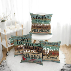 Bring Faith & Inspiration to Your Home – Christian Throw Pillow Covers (Set of 4)