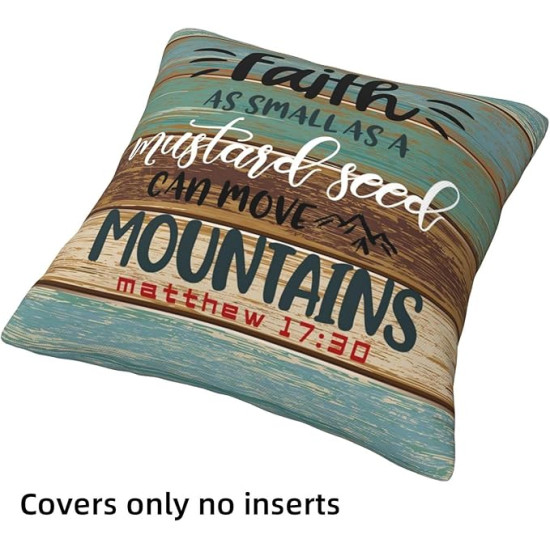 Bring Faith & Inspiration to Your Home – Christian Throw Pillow Covers 16inch  (Set of 4)