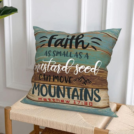 Bring Faith & Inspiration to Your Home – Christian Throw Pillow Covers 16inch  (Set of 4)
