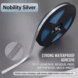 Caulking Trim Strip, 20FT Corner Peel and Stick Wall Molding Edging Waterproof Self-Adhesive Trim Caulk Strip for Sink Countertop Toilet Tile TubSelf