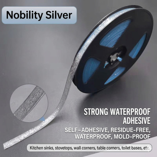 Caulking Trim Strip, 20FT Corner Peel and Stick Wall Molding Edging Waterproof Self-Adhesive Trim Caulk Strip for Sink Countertop Toilet Tile TubSelf