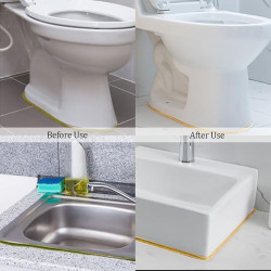 Caulking Trim Strip, 20FT Corner Peel and Stick Wall Molding Edging Waterproof Self-Adhesive Trim Caulk Strip for Sink Countertop Toilet Tile TubSelf