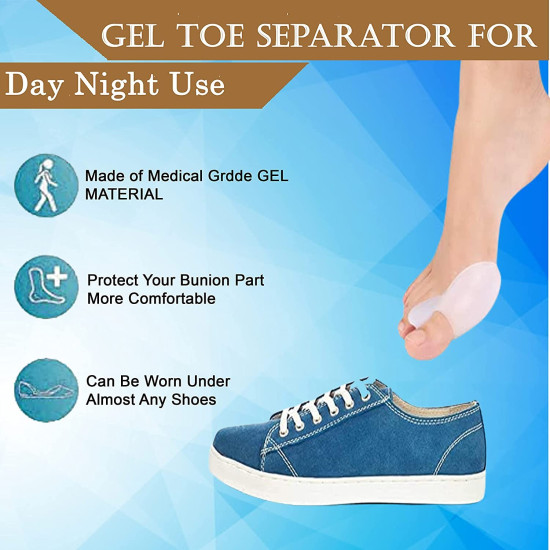 Silicone Toe Separator Bunion Corrector (2pcs)