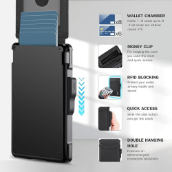 Slim, Secure & Built for Everyday Carry – Minimalist RfID Pop-Up Wallet for Men