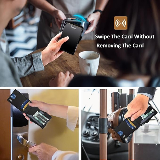 Slim, Secure & Built for Everyday Carry – Minimalist RfID Pop-Up Wallet for Men
