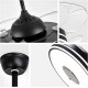 42" Smart Bluetooth Ceiling Fan with Retractable LED Lights, Remote Control & RGB Music Speaker 