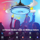 42" Smart Bluetooth Ceiling Fan with Retractable LED Lights, Remote Control & RGB Music Speaker 