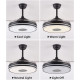 42" Smart Bluetooth Ceiling Fan with Retractable LED Lights, Remote Control & RGB Music Speaker 