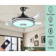 42" Smart Bluetooth Ceiling Fan with Retractable LED Lights, Remote Control & RGB Music Speaker 