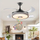 42" Smart Bluetooth Ceiling Fan with Retractable LED Lights, Remote Control & RGB Music Speaker 