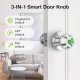 Smart Fingerprint Door Lock – Rechargeable Biometric Door Knob with App Control for Home, Office & Apartment