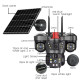 Solar Powered Outdoor IP Camera WIFI Auto Motion Detection Night Vision & Two Way Audio Ptz Security 3k Resolution