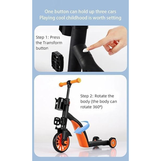 Grow, Ride & Play – 3-in-1 Kids Scooter, Balance Bike & Tricycle